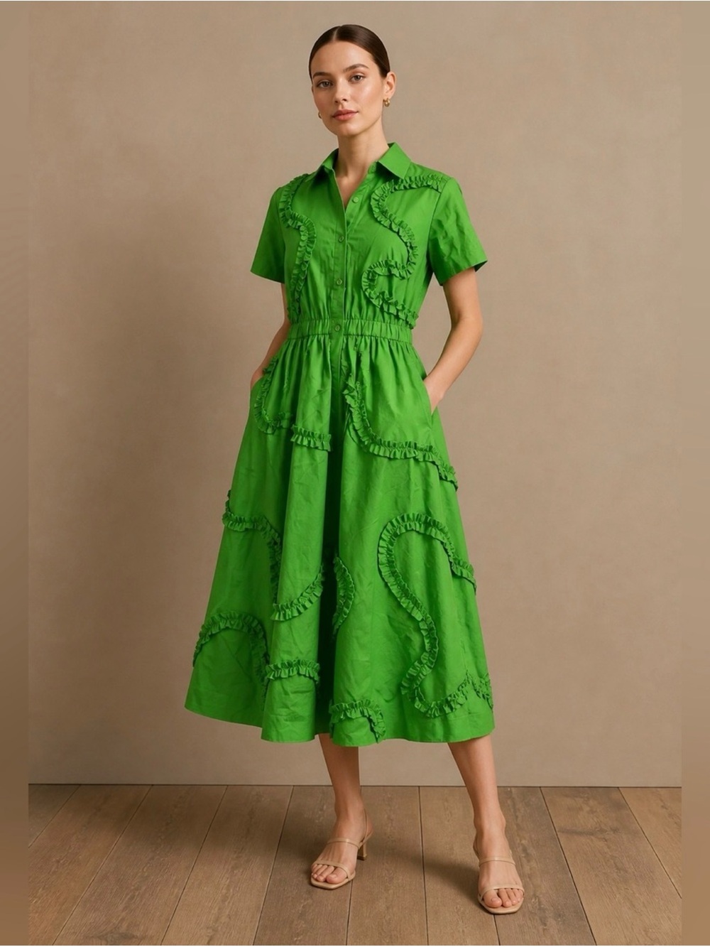 EUC Kate Spade New York x Target Ribbon Ruffle Shirt Dress Size XL